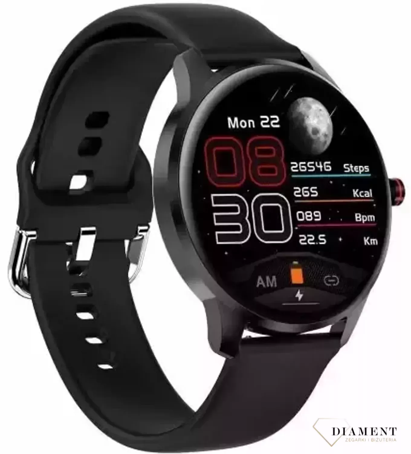Smartwatch damski na pasku Garett Lady Olivia RT czarny. ⌚ Smartwatch Garett  (1).webp
